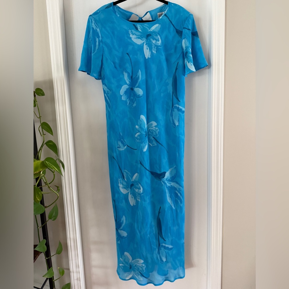 Jessica Howard Blue Floral Maxi Dress